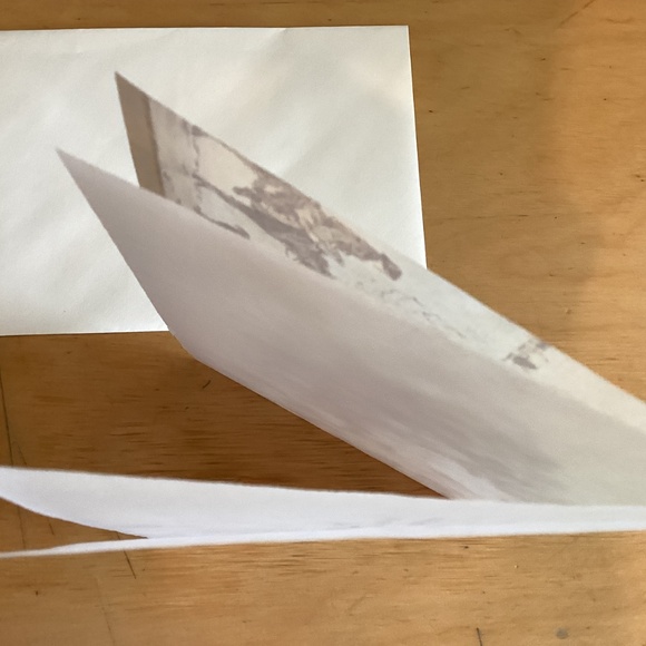 4 Christmas Cards LUXURY Victorian Scene PARCHMENT Gilt Edges Vintage 1960’s - Picture 7 of 9